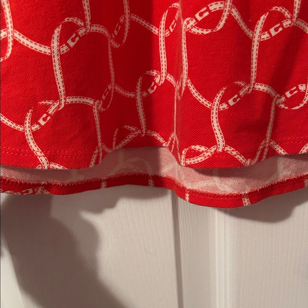 Talbots Red Rope-Link Print Long Sleeve Button-Down Shirt - Picture 7 of 9